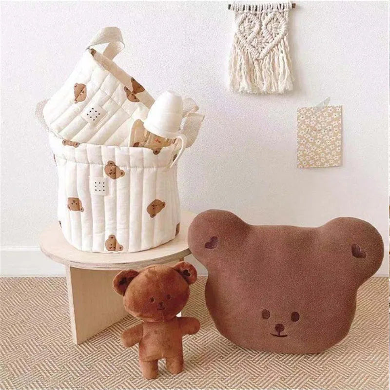 Embroidered Cotton Baby Storage Bag - Novique