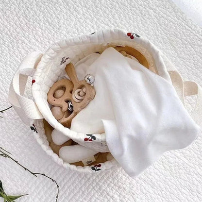 Embroidered Cotton Baby Storage Bag - Novique