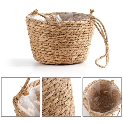 Jute Macrame Hanging Planter Basket - Novique
