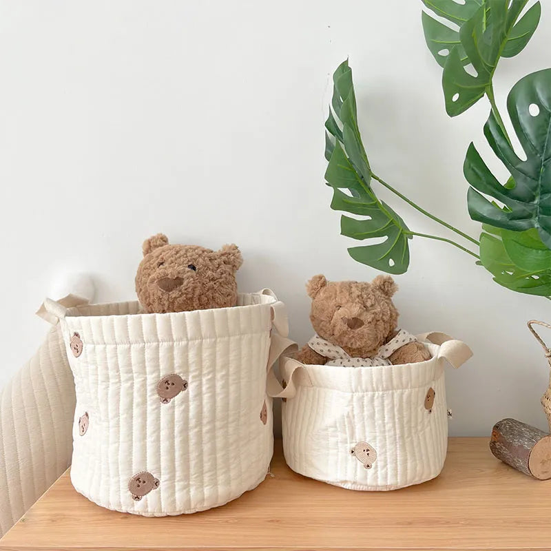 Embroidered Cotton Baby Storage Bag - Novique